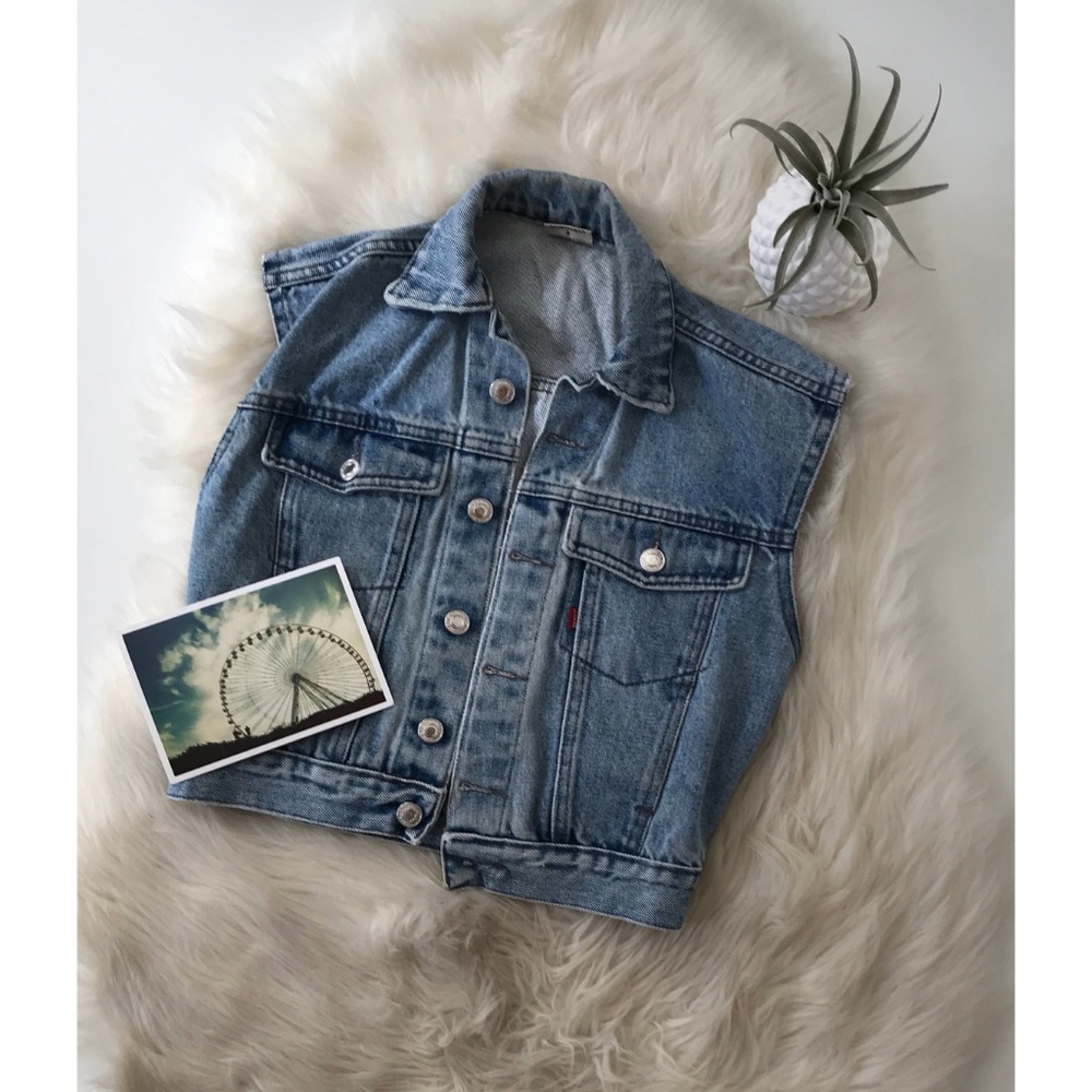 Jean Denim Vest (Cropped)